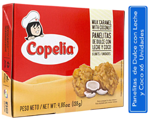 Panelitas de arequipe y coco COPELIA 60 g (2.11 oz.)