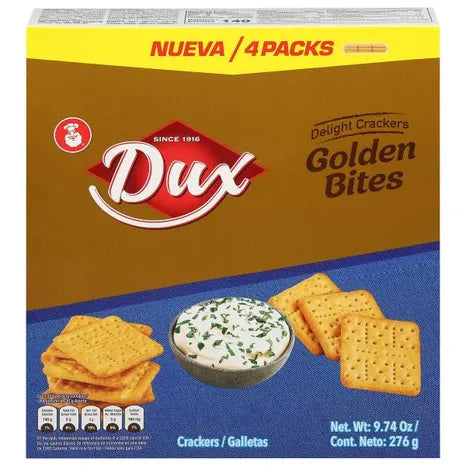 DUX GOLDEN BITES CRACKERS - 9.74 OZ (276 G) 4 PACKS