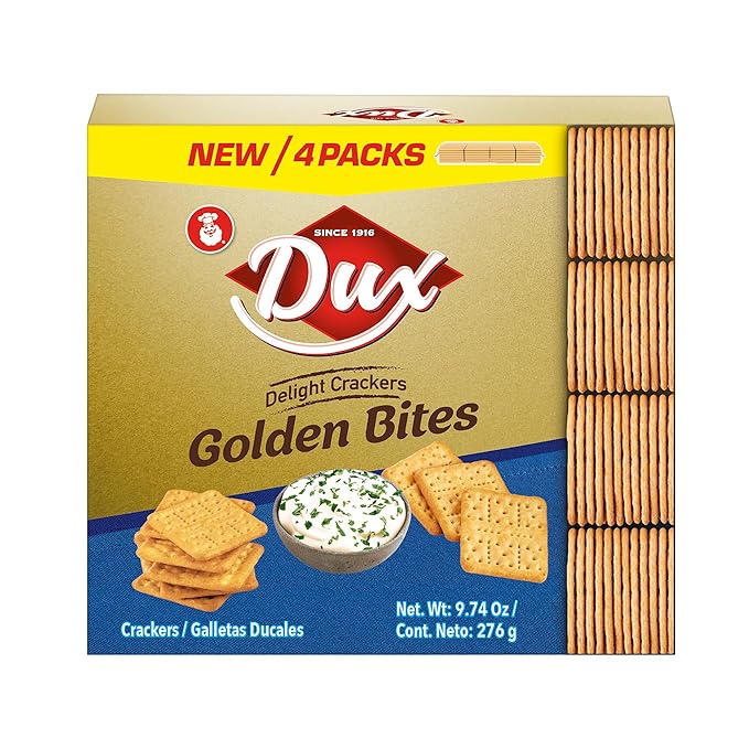 DUX GOLDEN BITES CRACKERS - 9.74 OZ (276 G) 4 PACKS
