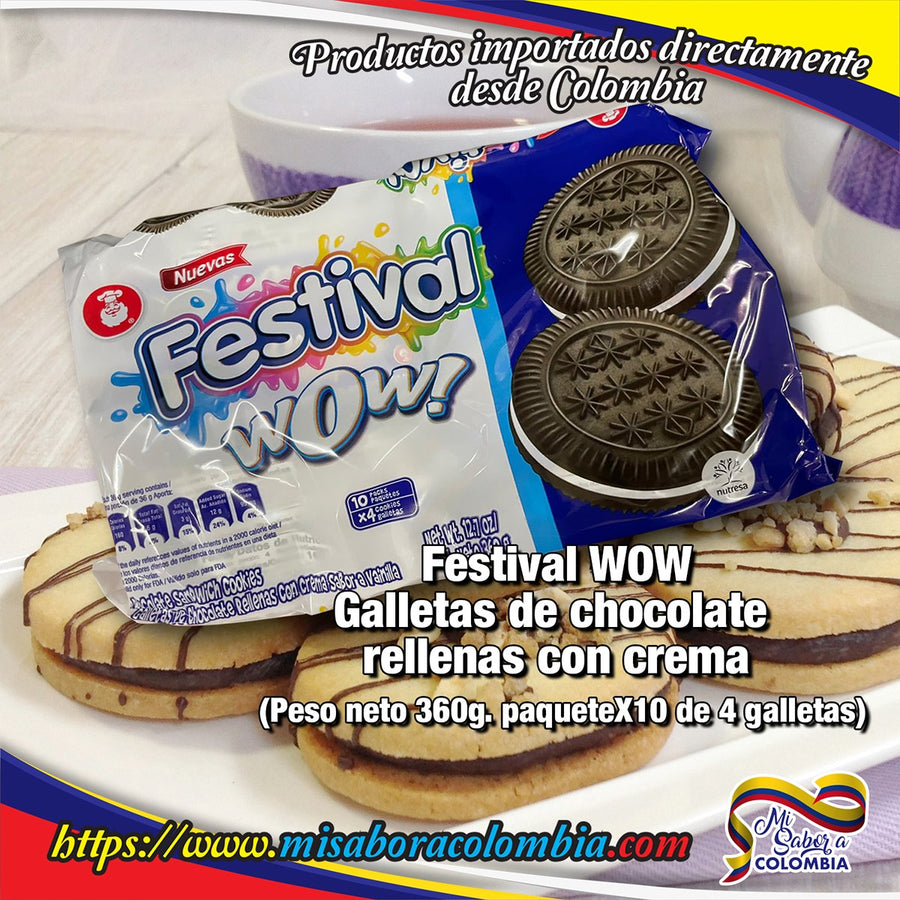 Festival Wow Cream Filled Chocolate Cookies (12.7 oz / 360 grs)
