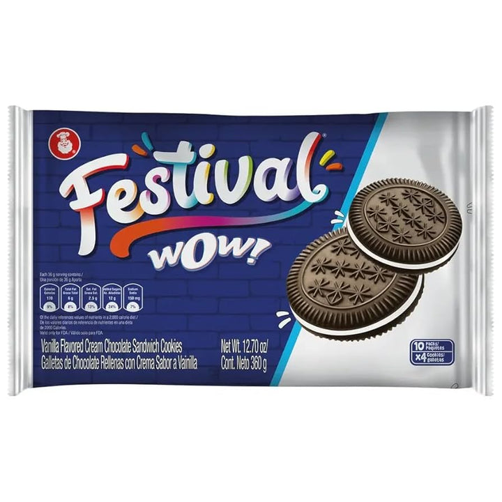 Festival Wow Cream Filled Chocolate Cookies (12.7 oz / 360 grs)