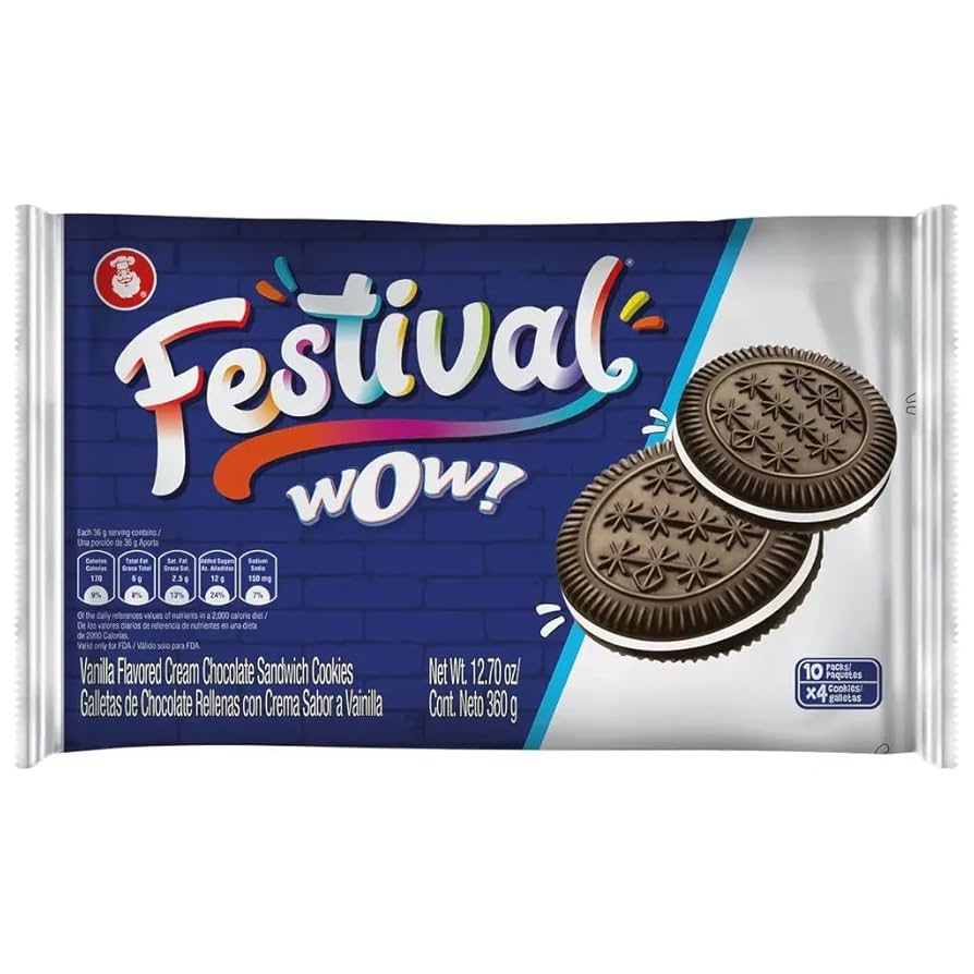 Festival Wow Cream Filled Chocolate Cookies (12.7 oz / 360 grs)