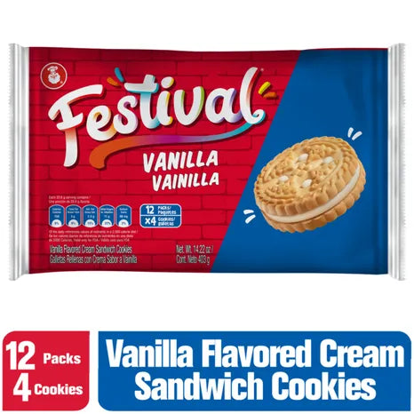 Cookies filled with vanilla flavor NOEL Festival cream (14.2 oz / 403 grs)