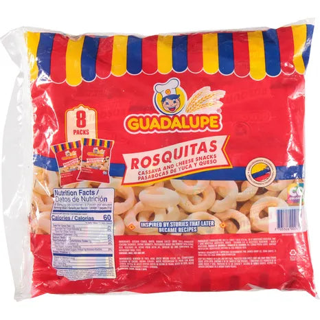 Rosquitas de yuca y queso Guadalupe (4,32 oz / 120 grs) 8 Packs
