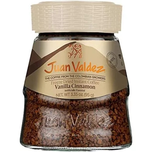 Juan Valdez Freeze Dried Coffee, Vanilla-Cinnamon Flavor 3.5 oz - Colombian Coffee