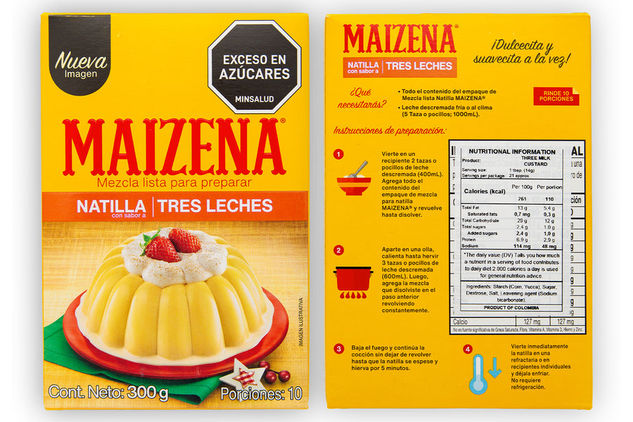 Natilla Tres Leches Maizena 300 g - 10 Porciones