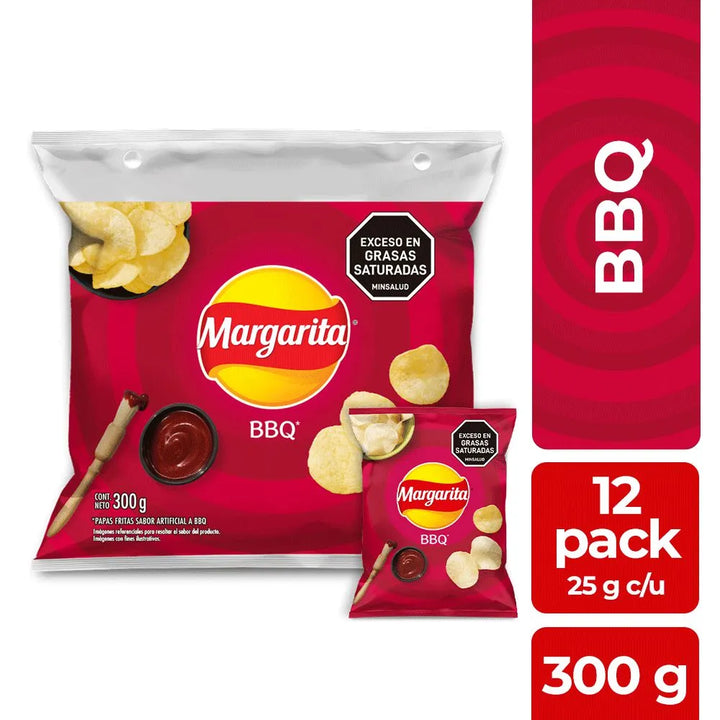 Papas Fritas BBQ pack de 12 (300 gramos)