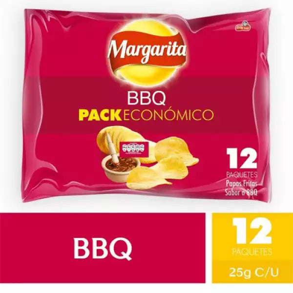 Papas Fritas BBQ pack de 12 (300 gramos)