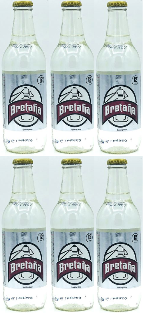 Bretana Club Soda - Botella De Vidrio 12fl oz (6unides) Bretaña Sparkling Water