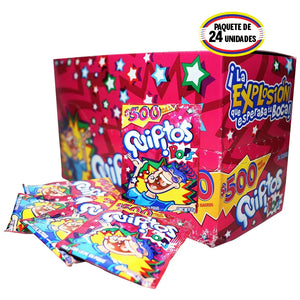 QUIPITOS  Caramelos Pops con leche en polvo  (24 unidades x 8 grs.)