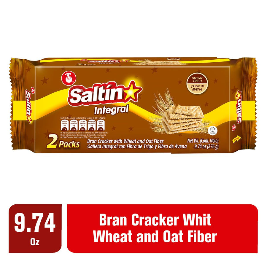 Saltin Noel Wheat Bran Crackers- Fibra de Avena 9.74 (276g)