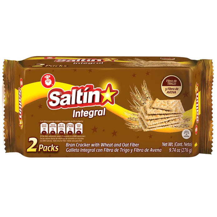 Saltin Noel Wheat Bran Crackers- Fibra de Avena 9.74 (276g)