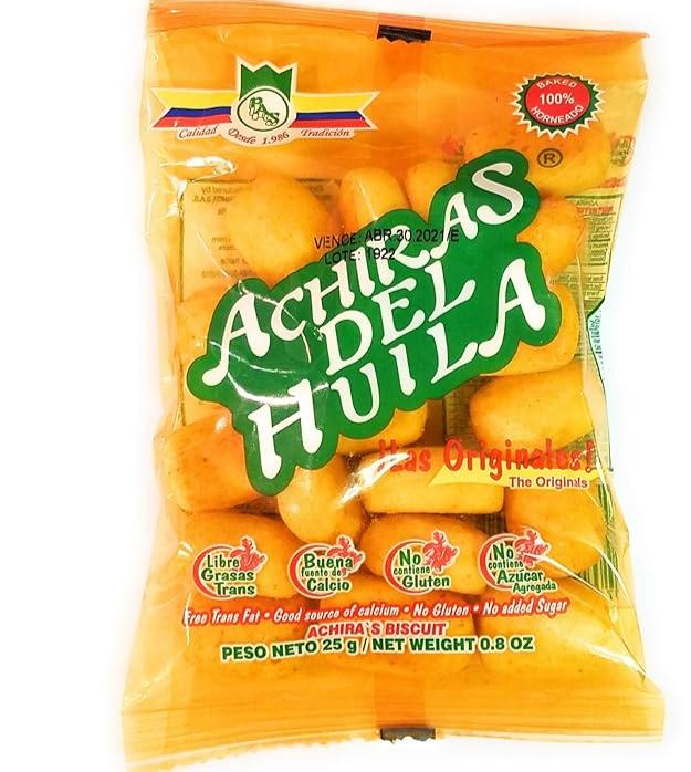 ACHIRAS del Huila, 12 Pack of 25g. 8 oz. Each bag. Great Nutricious snack.