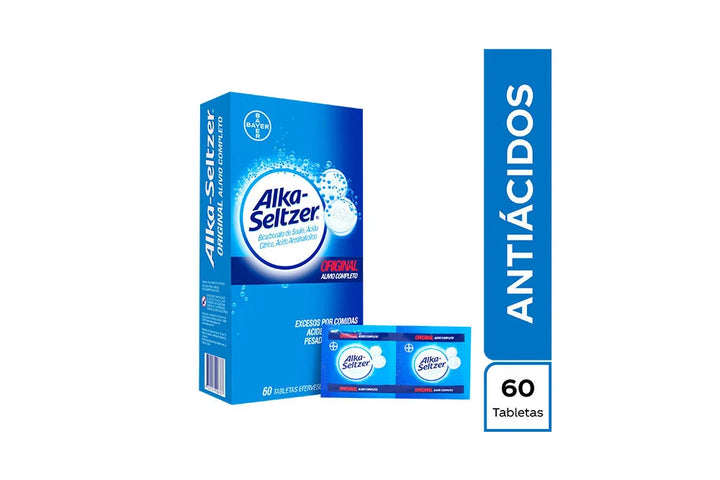 Alka-Seltzer® Tabletas - 60 Unidades -Efervescentes - Importadas de Colombia