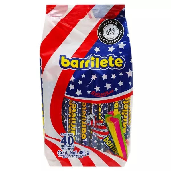 Barrilete fruit flavor chewy soft candies (400 grs / 14.10 ounces)