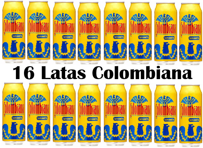 Colombiana La Nuestra Kola Flavored Soda, 12oz Can (Pack of 16)