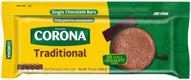 Chocolate tradicional Corona en tabletas, 17.6 onzas por paquete. Pack de 3