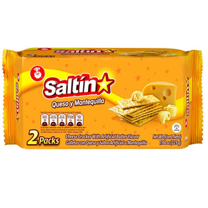 Saltin Queso y Mantequilla - Noel Cheese and Butter Crackers - Pack 4 - 7.94 Oz