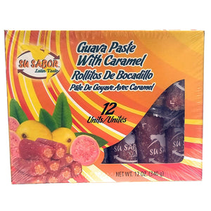 Rollitos de bocadillos de guayaba con caramelo SU SABOR (12 oz / 340 grs)