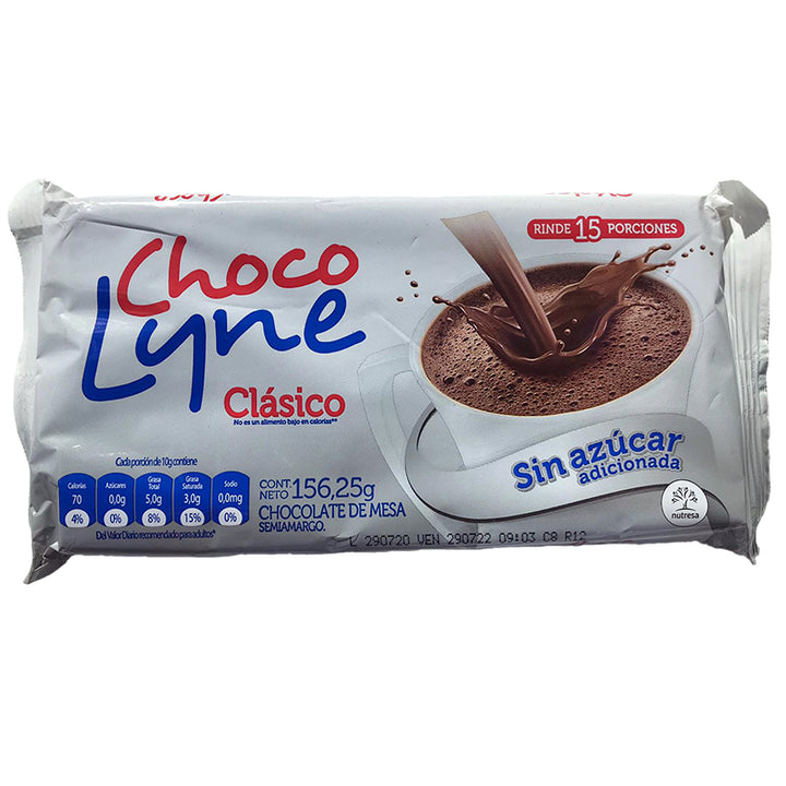 CHOCO LYNE Chocolate Clásico sin azúcar (156,25 grs)