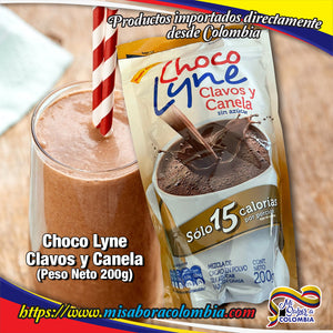 Chocolate de mesa clavos y canela sin azúcar Choco Lyne (200 gr)