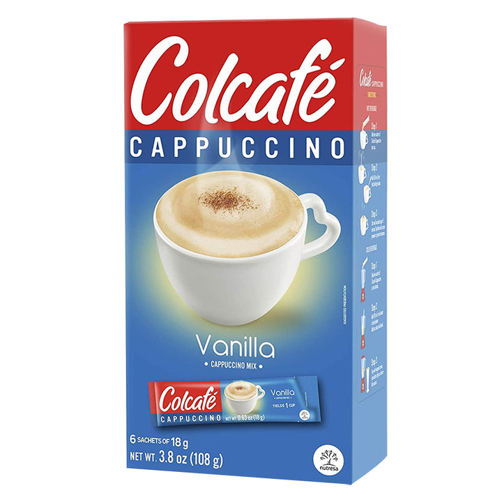 Café instantáneo Cappuccino vainilla Colcafé  (3.8 oz / 108 grs )