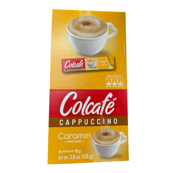 Café instantáneo Cappuccino caramelo Colcafé  (3.8 oz / 108 grs )