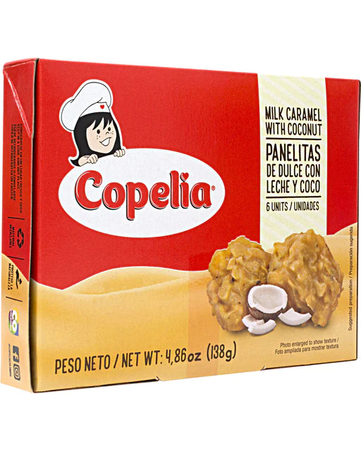 COPELIA arequipe and coconut panelitas (4.8 oz. / 138 grs.)