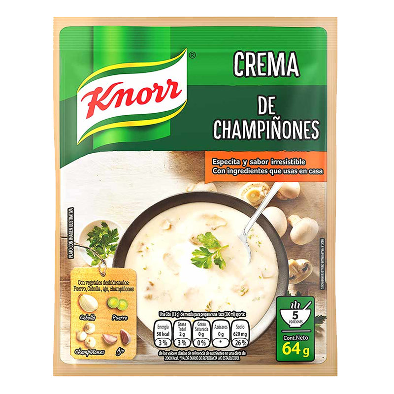 Mezcla para preparar crema de champiñones Knorr (64grs)