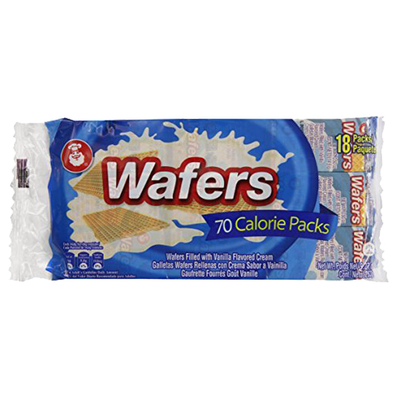 Galletas #Wafers rellenas de crema sabor a #vainilla Noel  70 calorías 