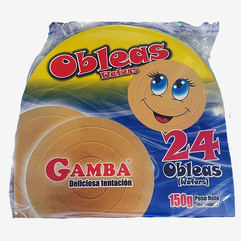 Obleas waffers Gamba 24 unidades (150 grs.)