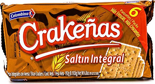 Cookies with oats Crakeñas Saltin integral COLOMBINA (13.5 oz / 384 grs)
