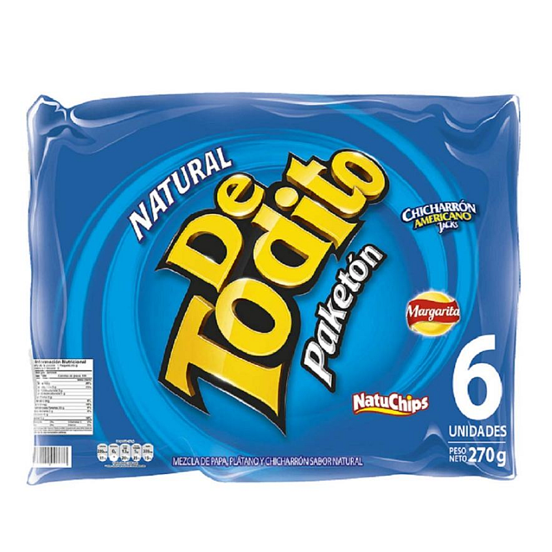 De Pasabocas Todito Paketon Natural Frito Lay (270 grs)