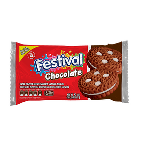 Galletas de chocolate rellenas de crema Festival 