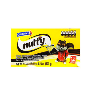 Nucita Nutty Colombina paquete de 12 unidades Chocolate y avellana Spread