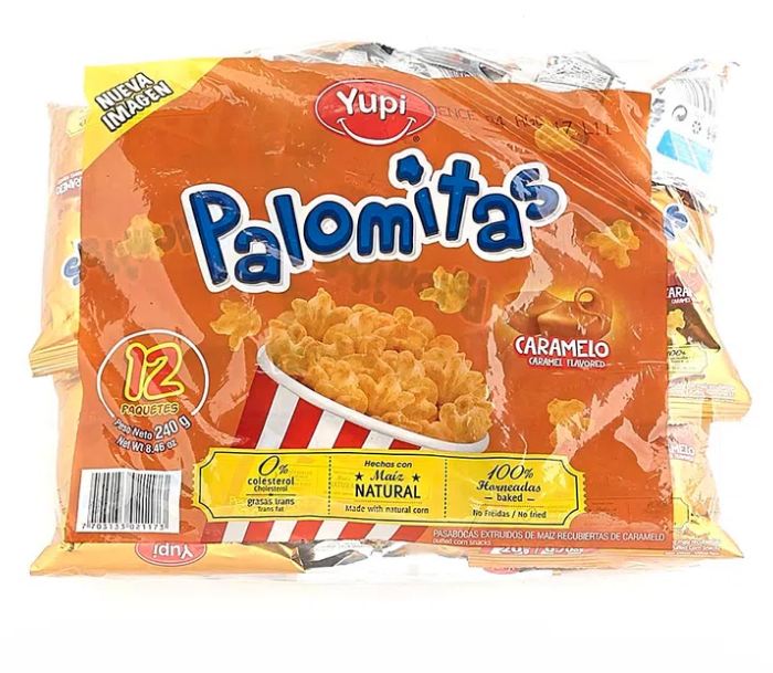 Palomitas Yupi sabor a caramelo de YUPI  paquete 240 gramos de 12 