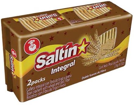 Noel Saltin Whole Grain Wheat Crackers, 9.74 oz Double Strong Fiber