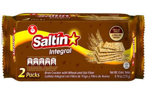 Noel Saltin Whole Grain Wheat Crackers, 9.74 oz Double Strong Fiber
